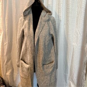 Cozy Gray Hooded Women's Coat